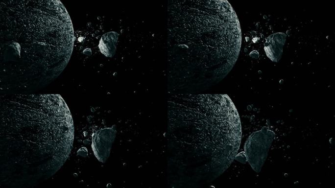 黑暗宇宙神秘天体旋转转动视频素材三维动画