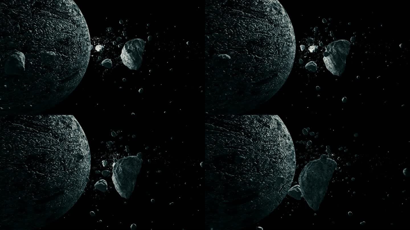 黑暗宇宙神秘天体旋转转动视频素材三维动画