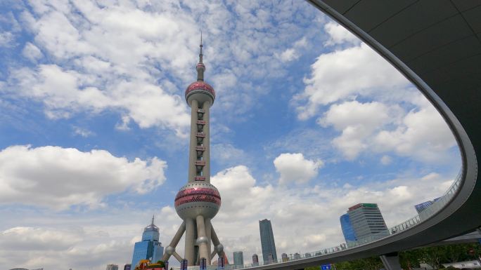 上海东方明珠塔延时视频