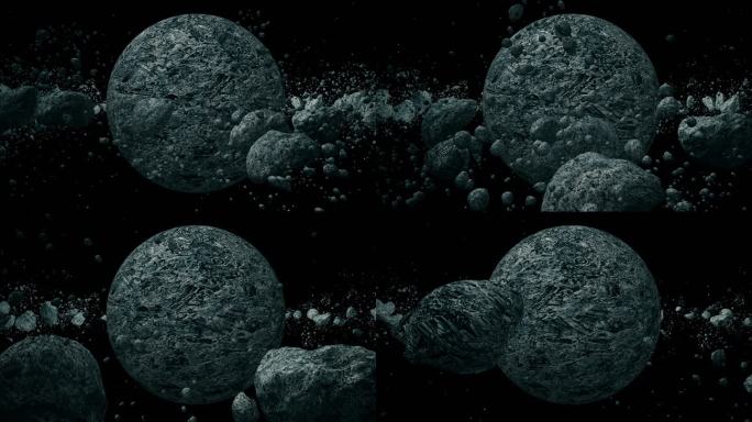 黑暗系宇宙星球大爆炸三维动画视频素材