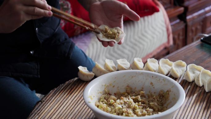 4K春节冬至传统美食包饺子水饺