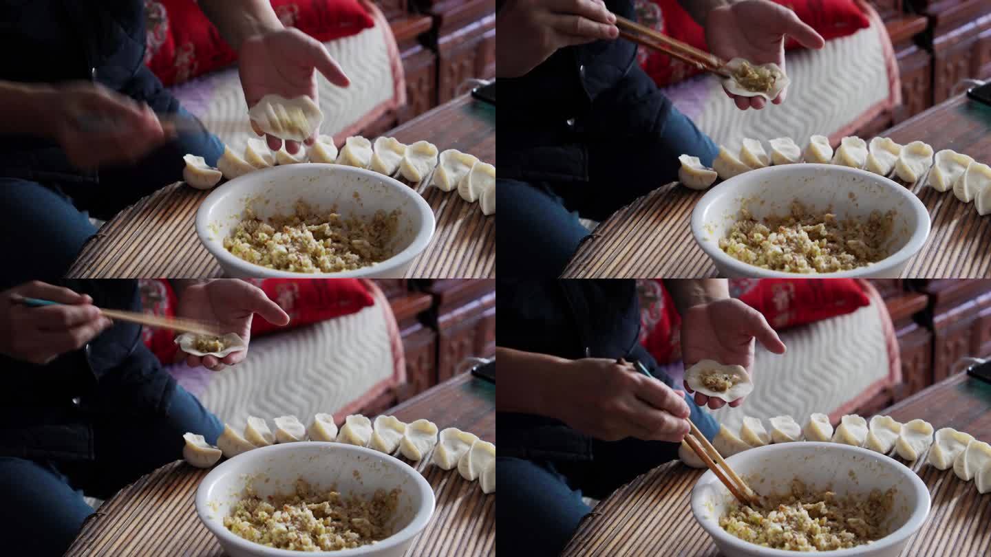 4K春节冬至传统美食包饺子水饺