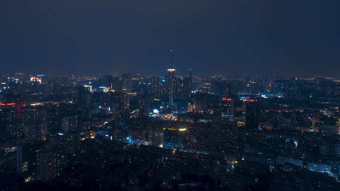 成都339夜景_前移航拍延时