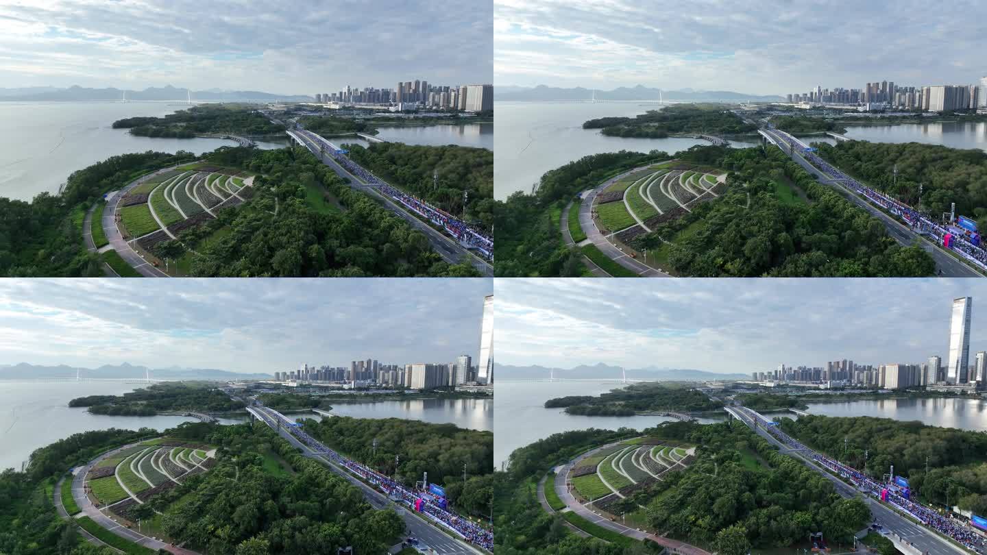 2022深圳南山半程马拉松航拍