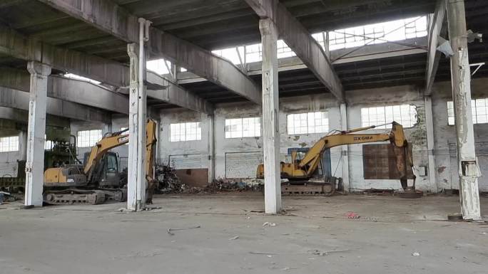 倒闭工厂企业改革 国企改制停产荒废的厂房