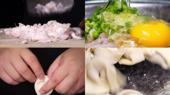 银鱼馄饨美食制作过程手工传统手艺A021