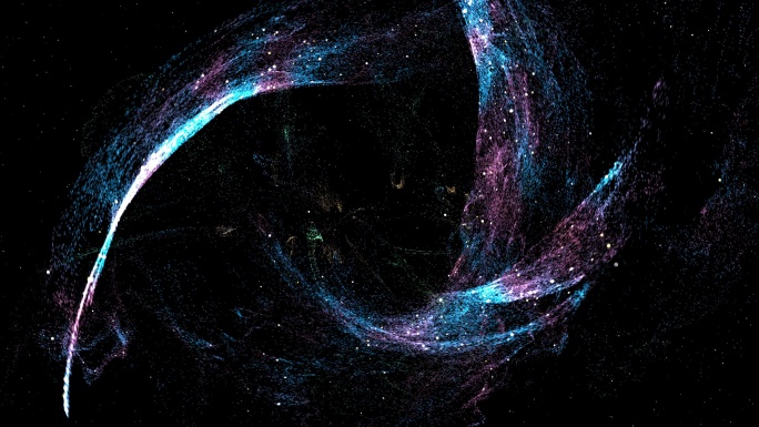 黑洞旋涡粒子汇聚