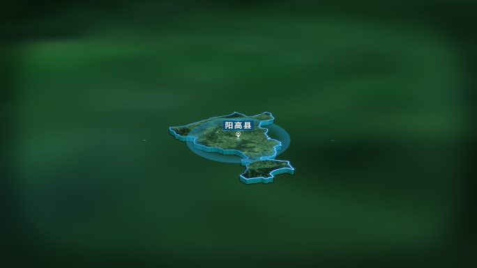 4K大气大同市阳高县地图面积人口信息展示