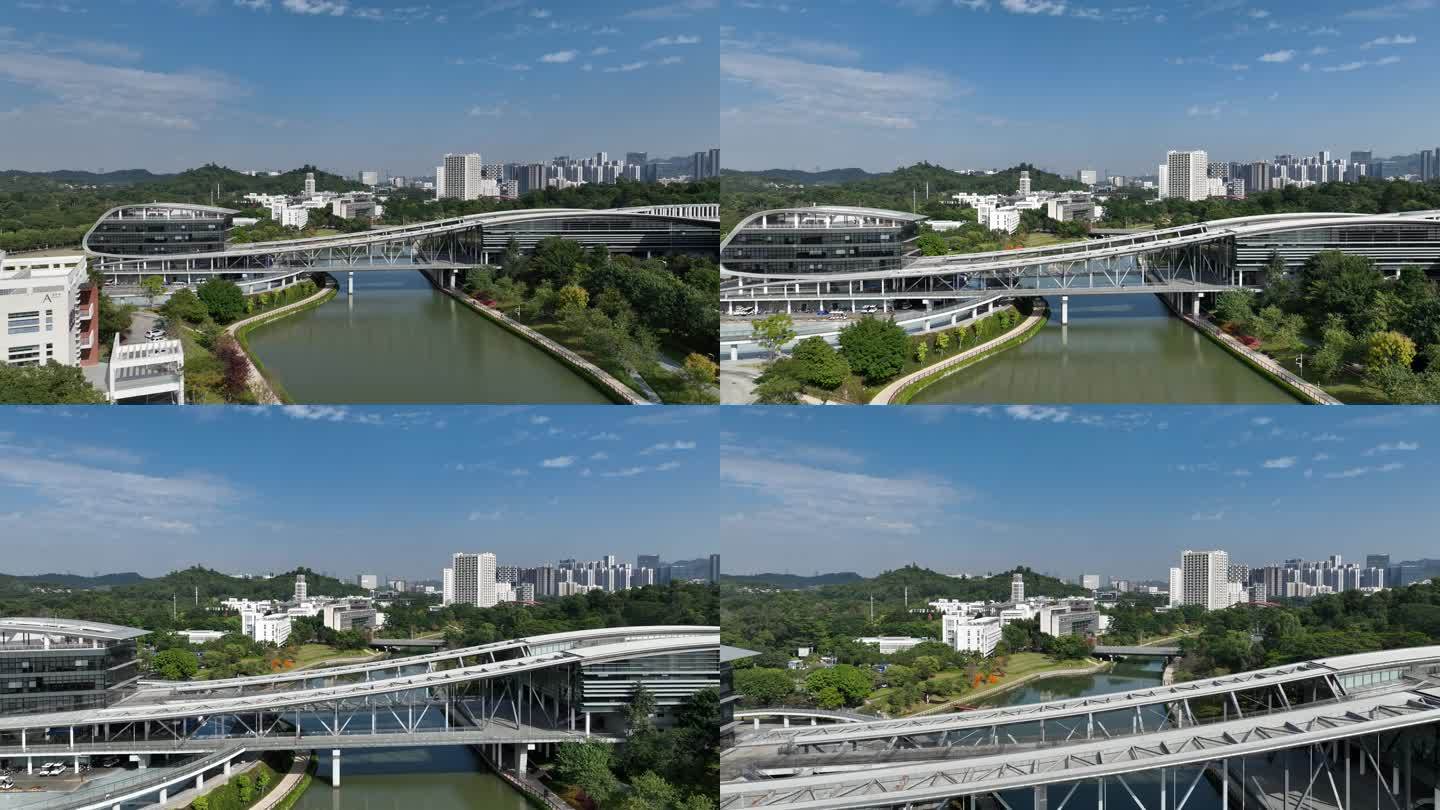 深圳南山区大学城科技图书馆航拍
