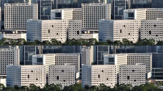 深圳南山区深圳大学长焦航拍