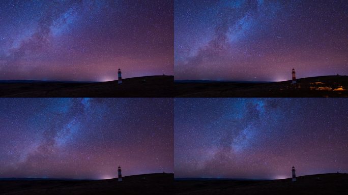 四川甘孜格底拉姆天空之城延时双子座流星雨