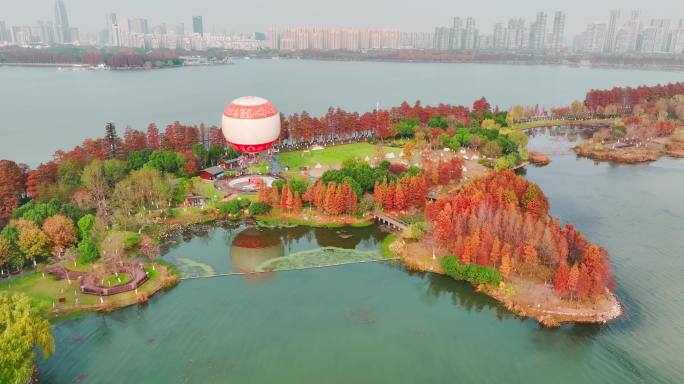 湖北武汉东湖风景区秋季风光