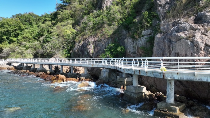 深圳 盐田 海滨栈道 背仔角 灯塔 航拍