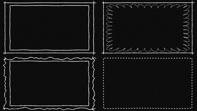 9款带通道手绘动态边框【AE模板】