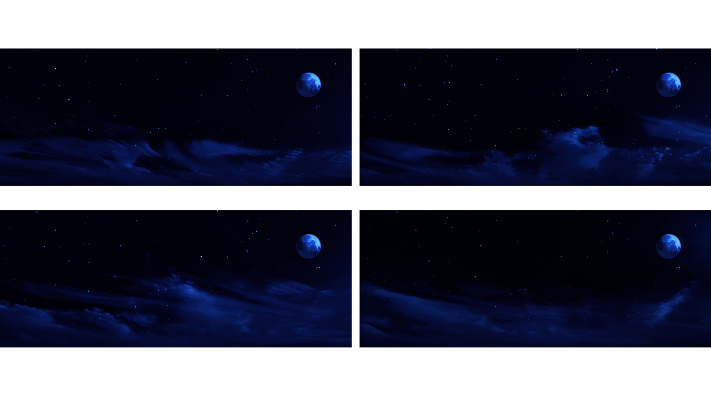 【HD天空】唯美夜晚月亮薄云月空暗夜烟云