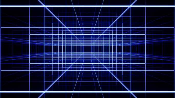 科技线条隧道发光三维动画