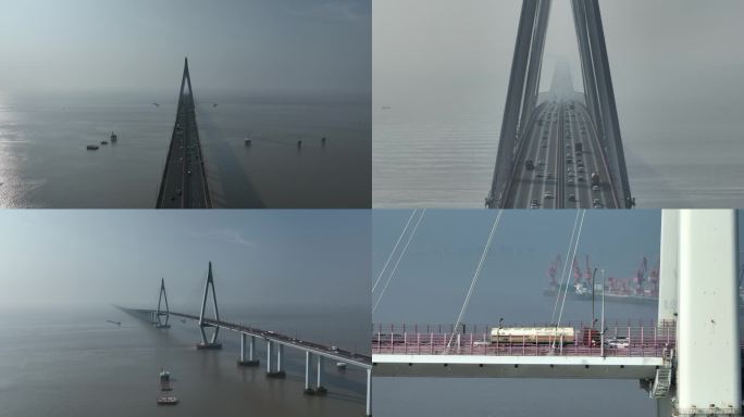 【4k】航拍杭州湾跨海大桥