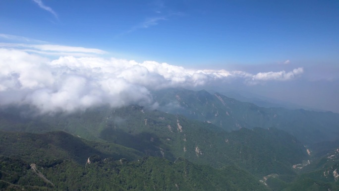 航拍山云海山川高山森林大自然阳光cc