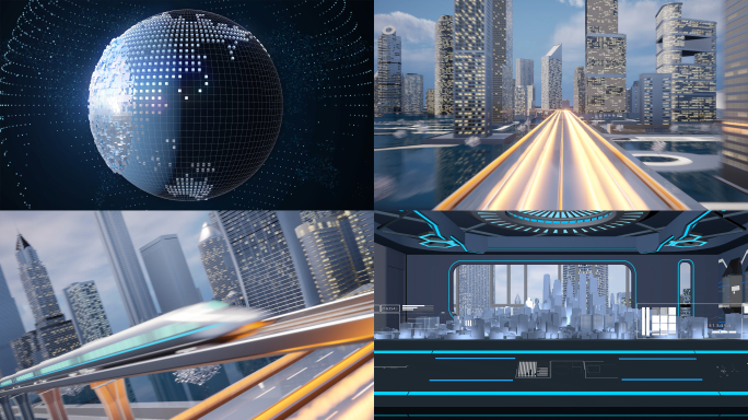 科技虚拟城市穿梭