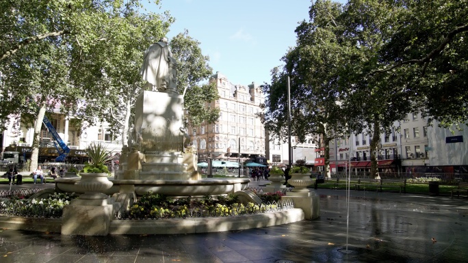 伦敦莱斯特广场伦敦喷泉