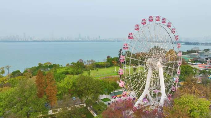 湖北武汉东湖风景区秋季风光