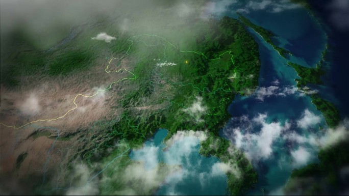 黑龙江绥化市俯冲地形图（视频）
