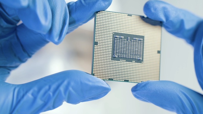 4K芯片CPU未来科技概念信息化科学科