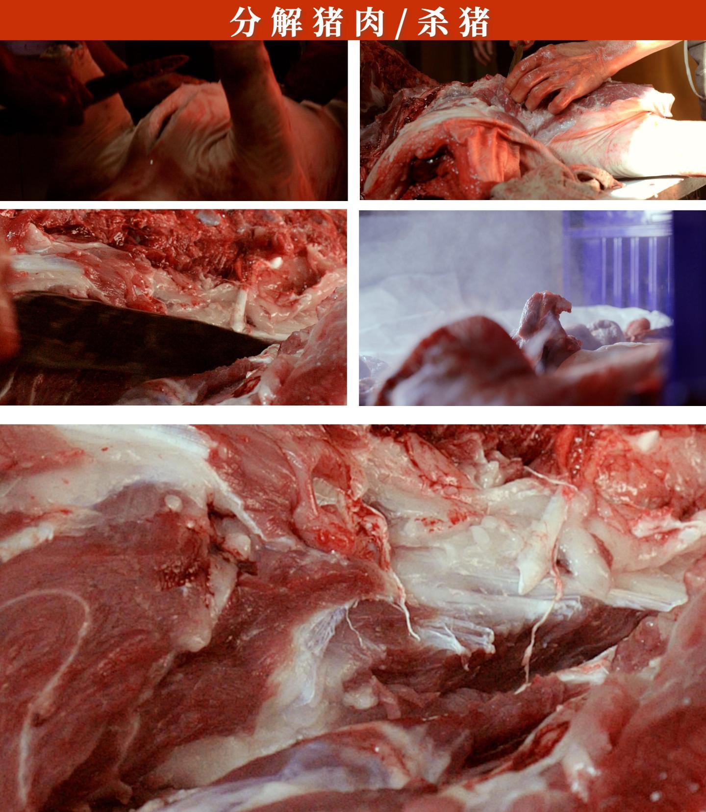 分解猪肉
