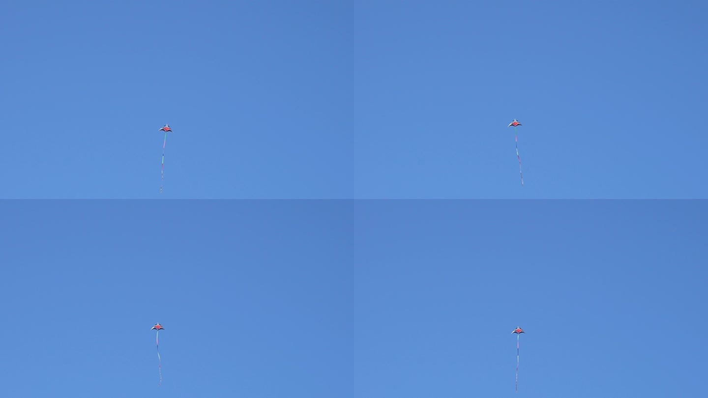 4K实拍天空中的风筝