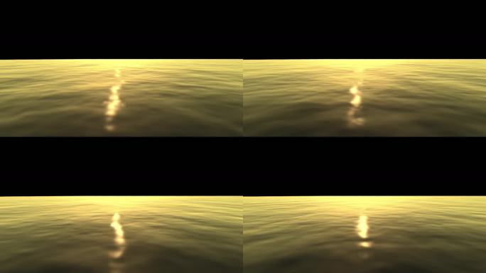 4K黄昏下的海水海洋海平面视频素材