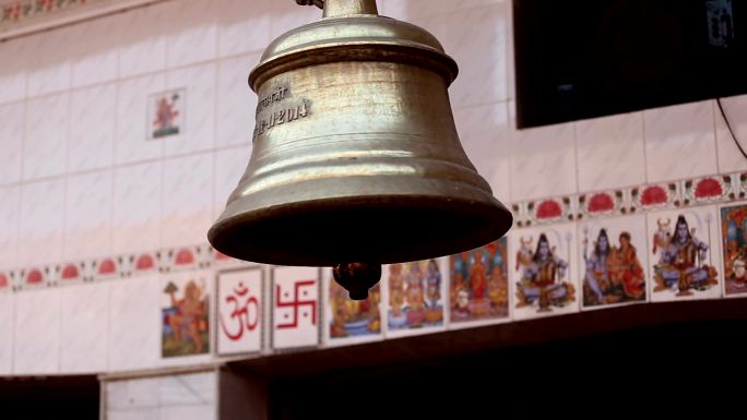 印度教寺庙平移铜钟宗教挂钟