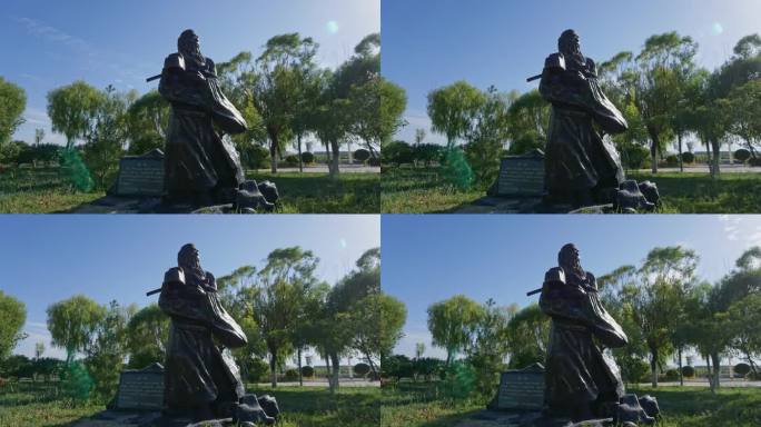 清官海瑞，古代人物雕塑，延时视频