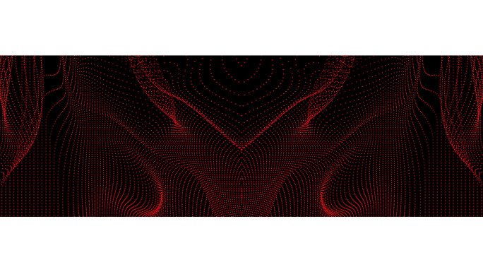 【宽屏时尚背景】红黑图形曲线炫酷矩阵光点