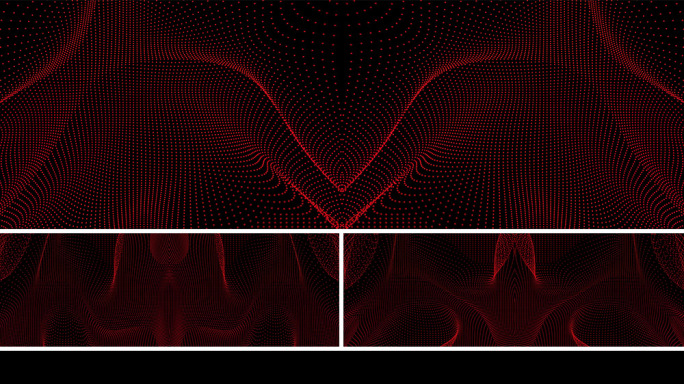 【宽屏时尚背景】红黑图形曲线炫酷矩阵光点
