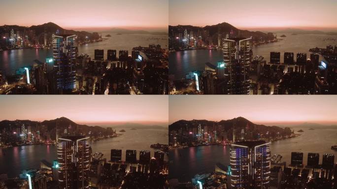 香港城市夜景香港城市夜景维多利亚港金融中