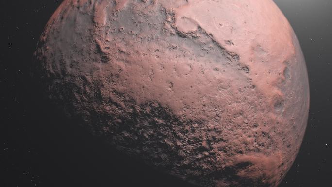 火星深空近景火星表面火星三维3D动画火星