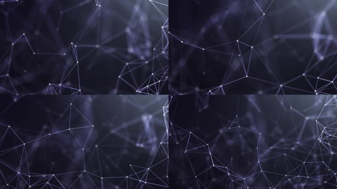 抽象神经丛几何形状。连接和网络概念。数字、通信和技术网络背景，具有移动的线条和点。闪烁的星光。