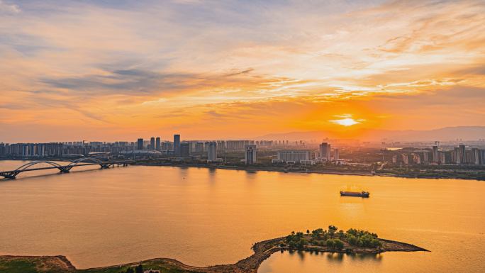 赣江南昌段日落大景