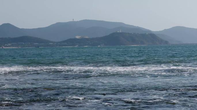 伤感大海海边涨潮海浪