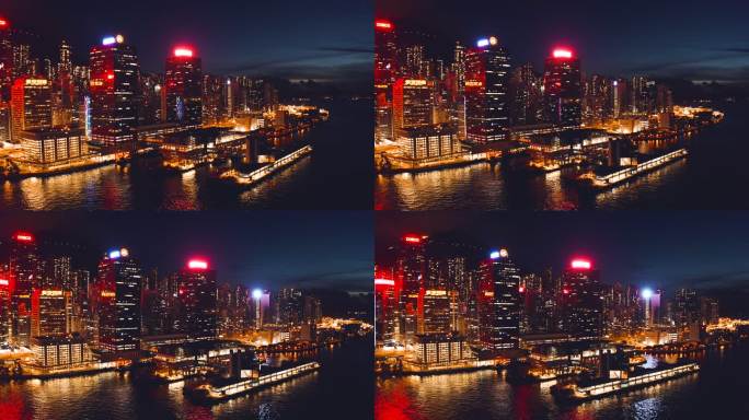 香港维多利亚港鸟瞰图