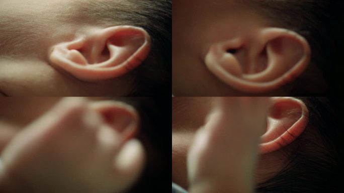 婴儿耳朵特写婴儿耳朵特写
