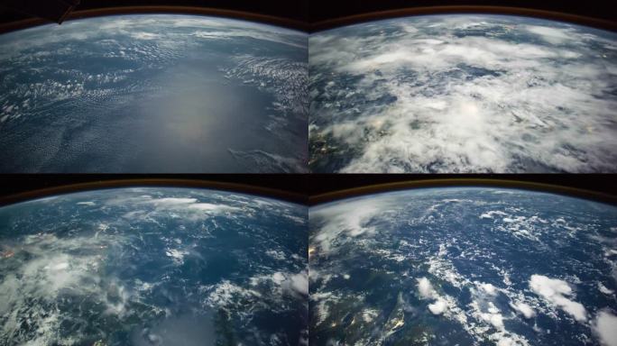 从太空看地球。真实视频。没有CGI。从国际空间站拍摄