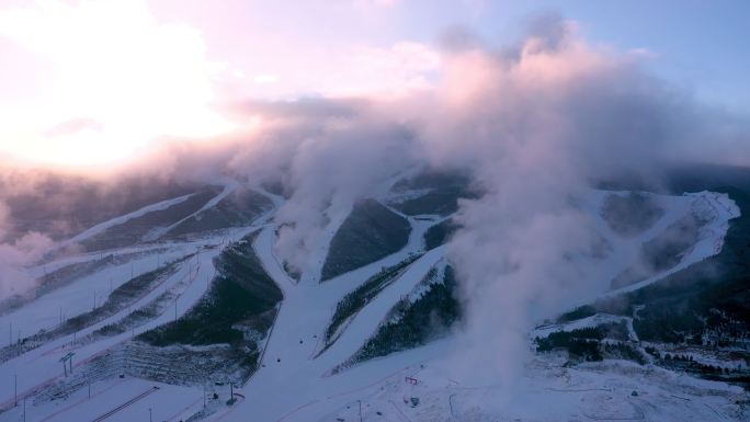 张家口崇礼滑雪场航拍