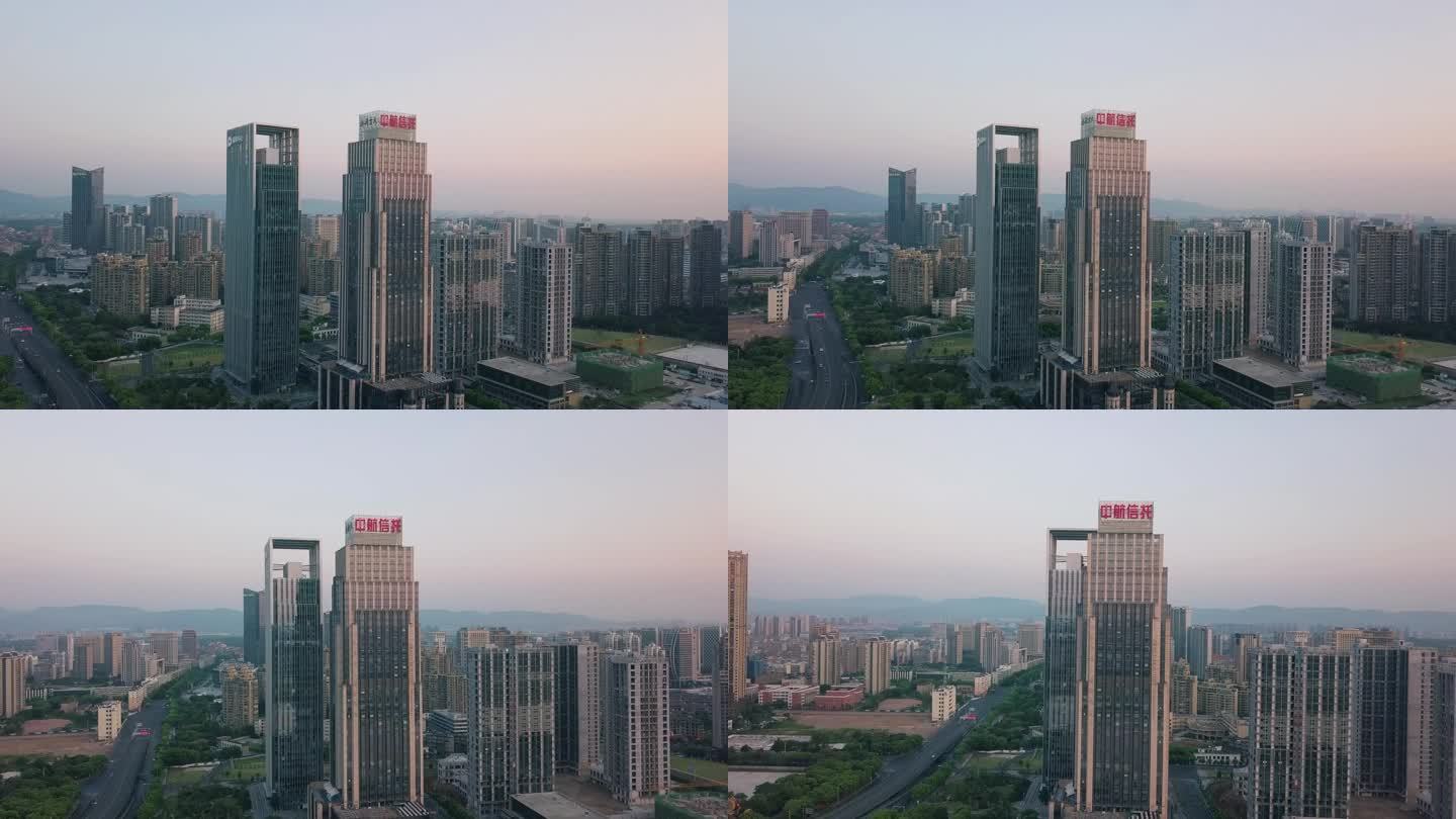 南昌城市航拍环绕运镜4k