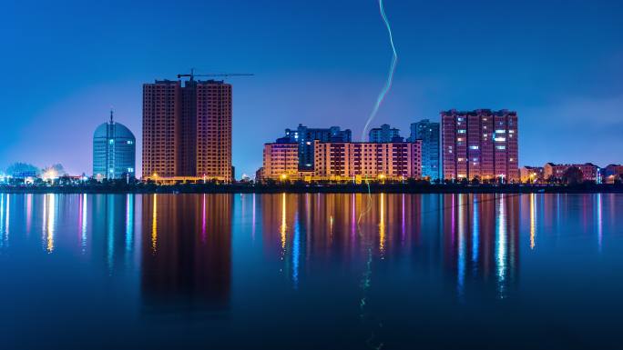 陕西汉中勉县夜景 延时摄影