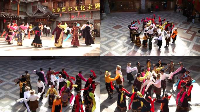 康定城内藏族民族舞蹈