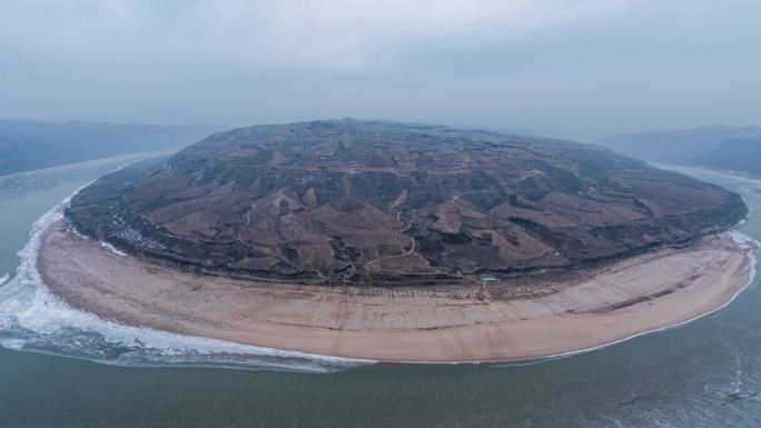 陕西 清涧 乾坤湾 冰河