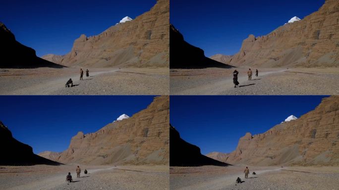 前往西藏凯拉什山的朝圣者