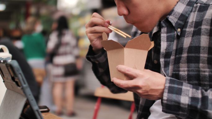 亚洲男性工作和饮食健康。