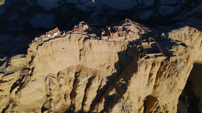 航拍西藏阿里地区古格王朝